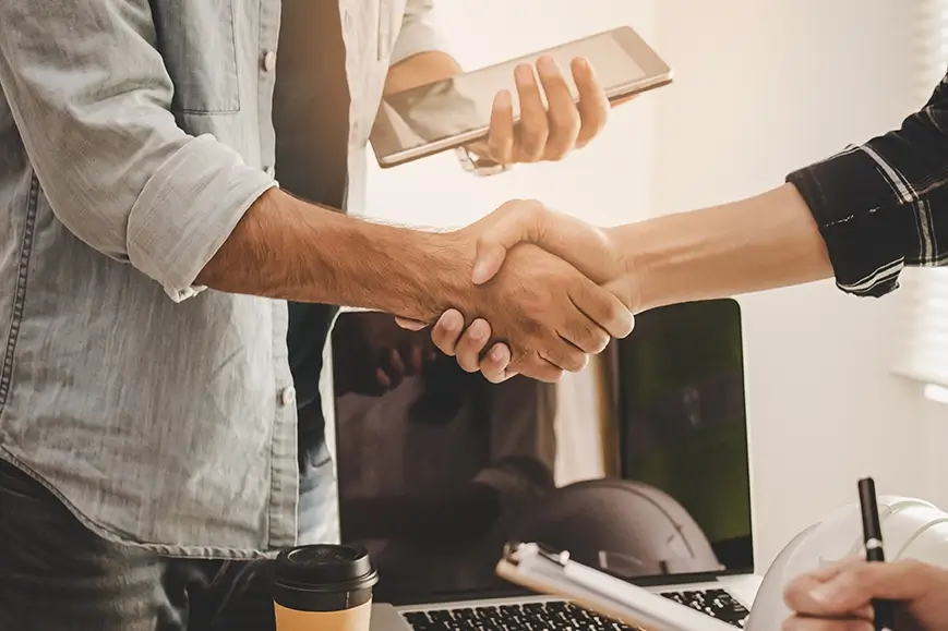 Shaking hands