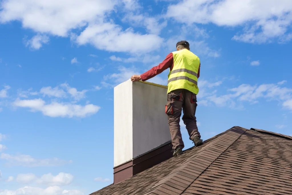 inspecting-a-chimney