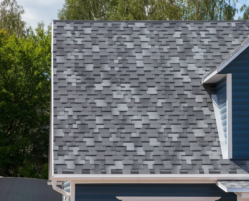 close up view of roofing shingles installed on Nichols Hills OK roof
