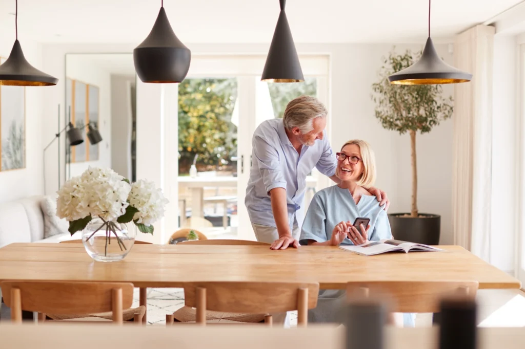 Older couple enjoys home in Norman OK after easy and fast roof repairs