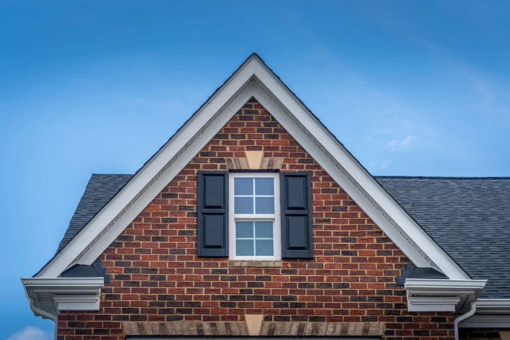 brick house with fascia