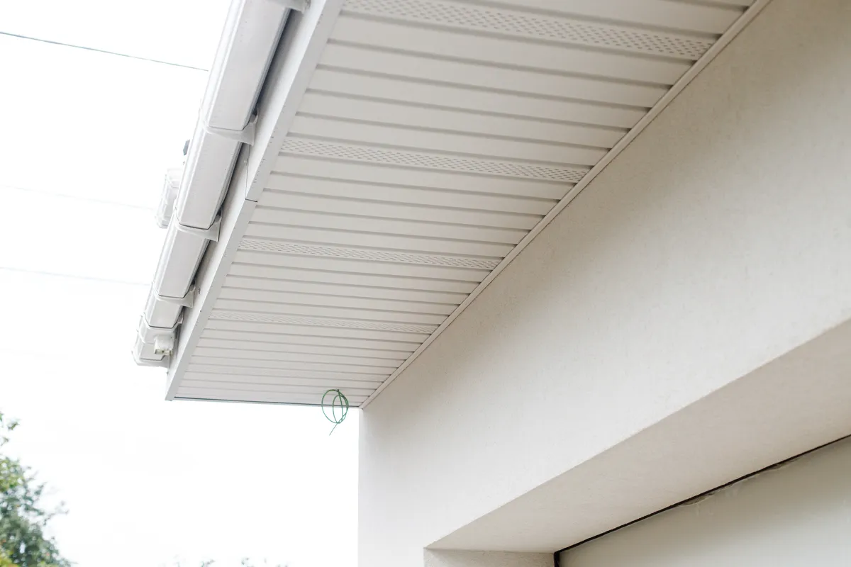 new white soffit on a house