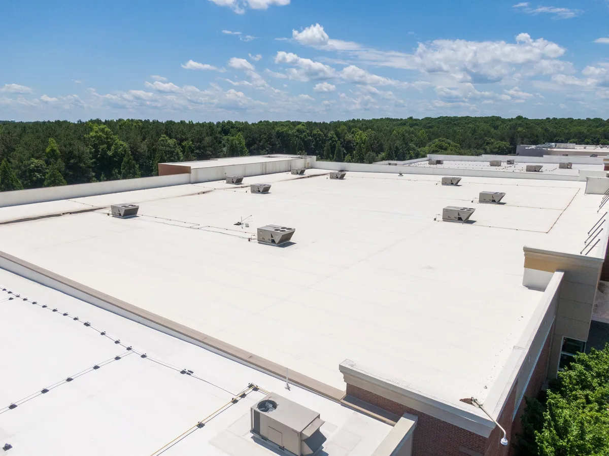 new white TPO commercial roof