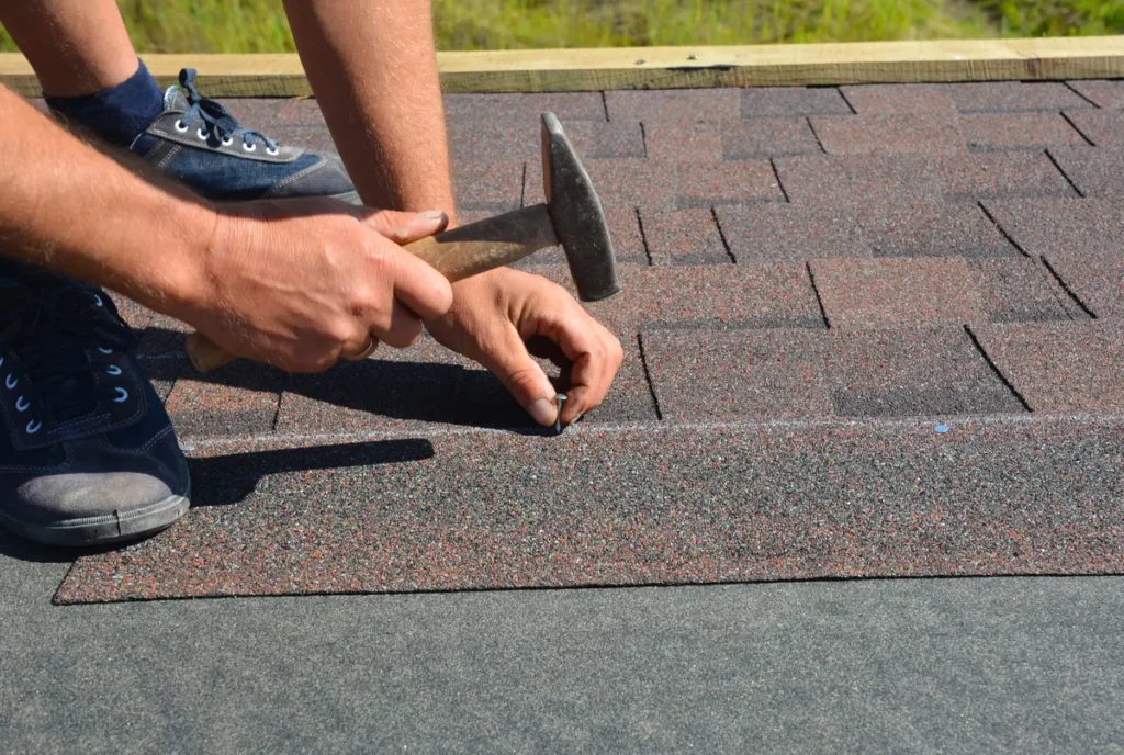 nailing in shingles