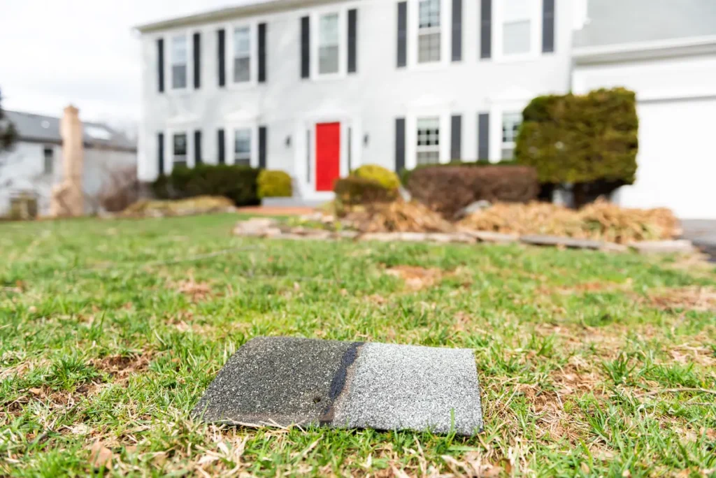 shingle on lawn