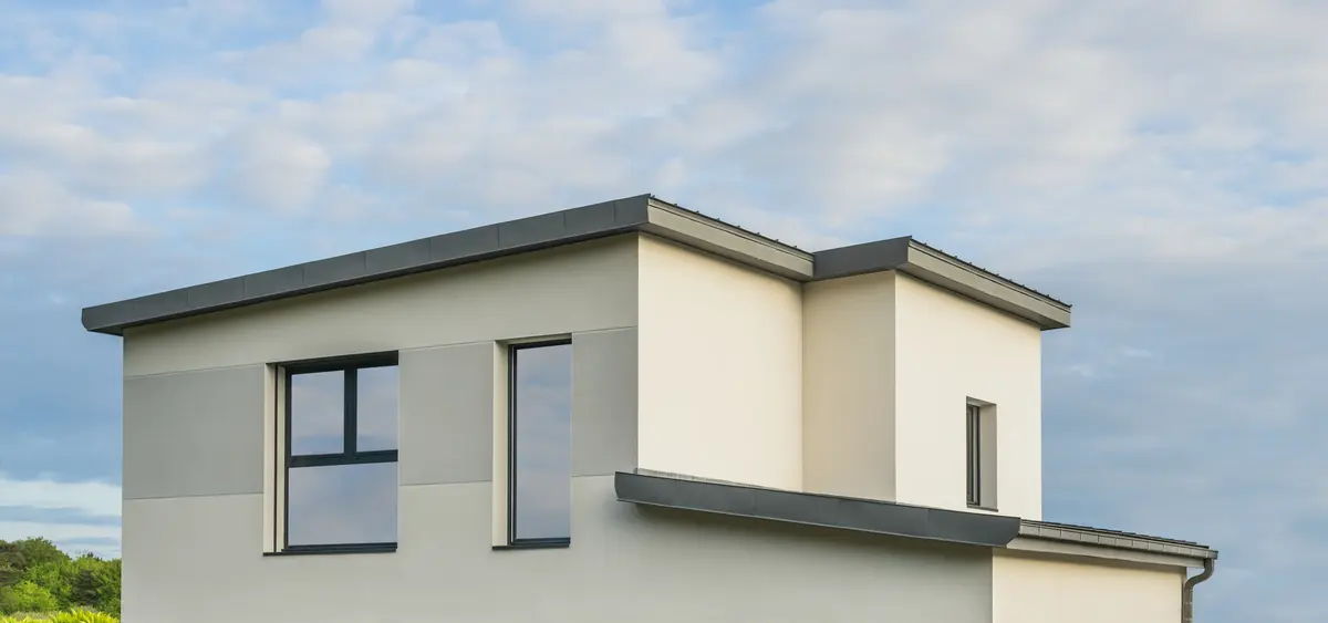 a house with a flat roof