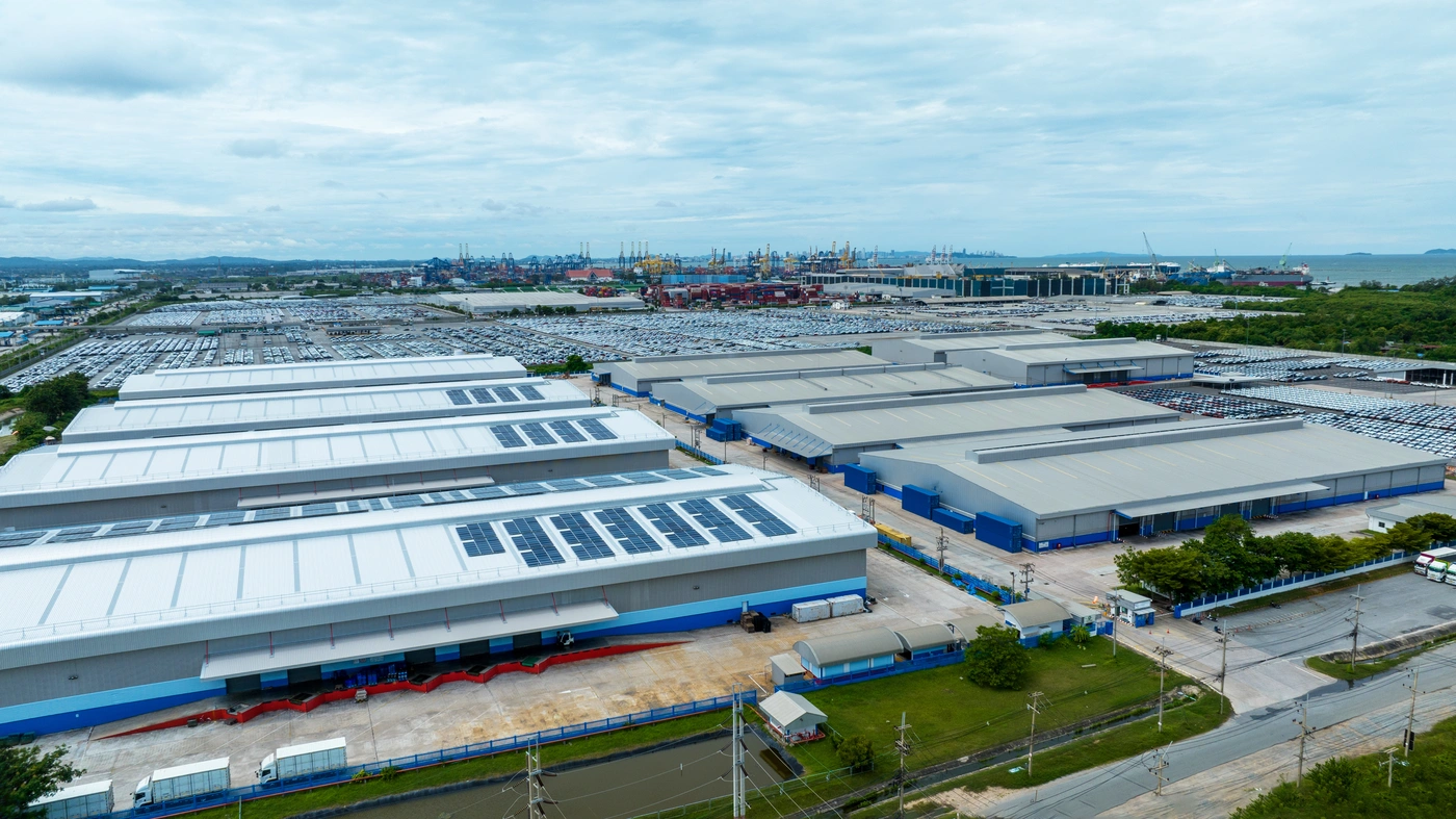 aerial view of large scale commercial roofing systems with tpo and epdm and pvc materials