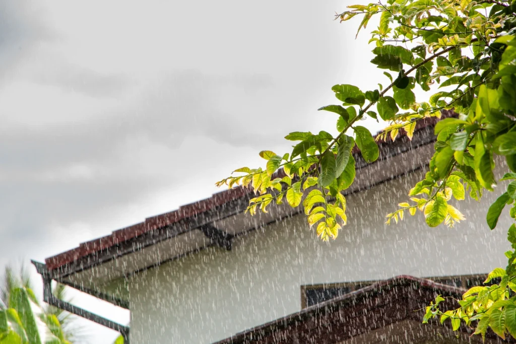 roofing raining house