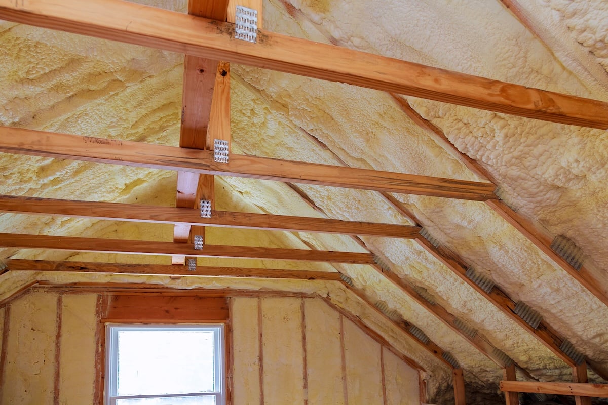foam insulation roof interior