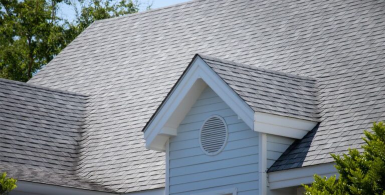 asphalt shingle roofing grey big white modern house
