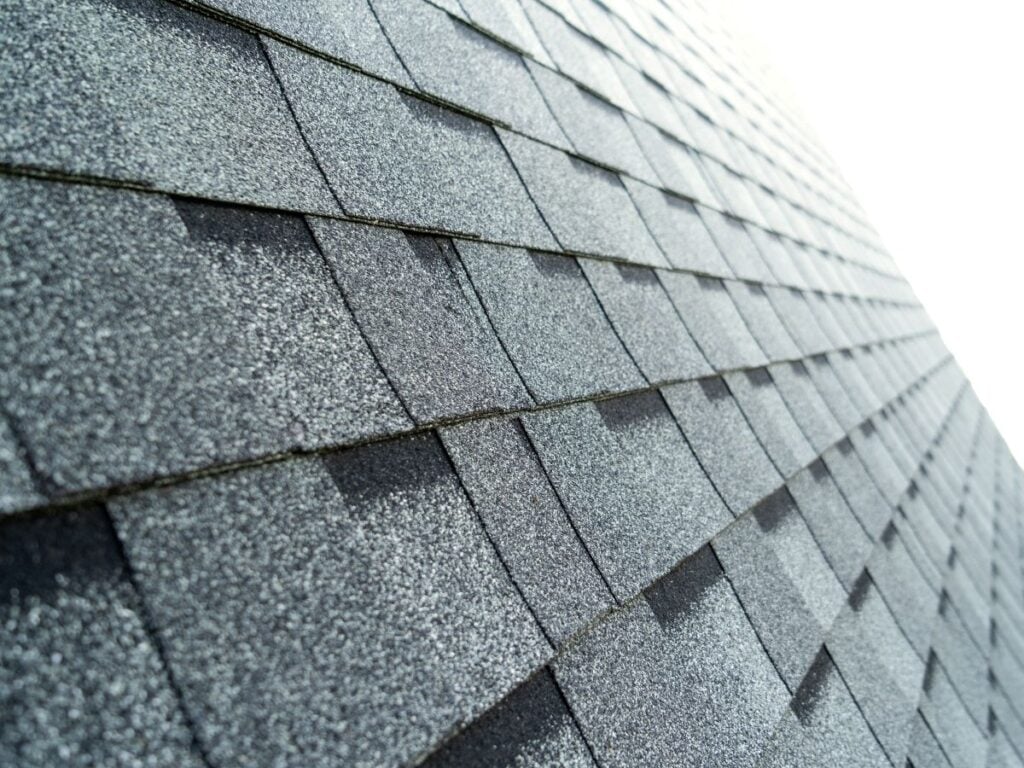 asphalt shingle roofing grey close up material