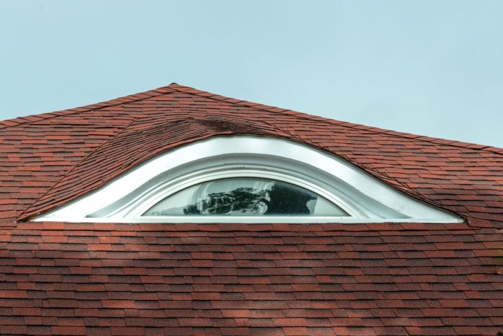 dormer roof eyebrow style white window brown roof