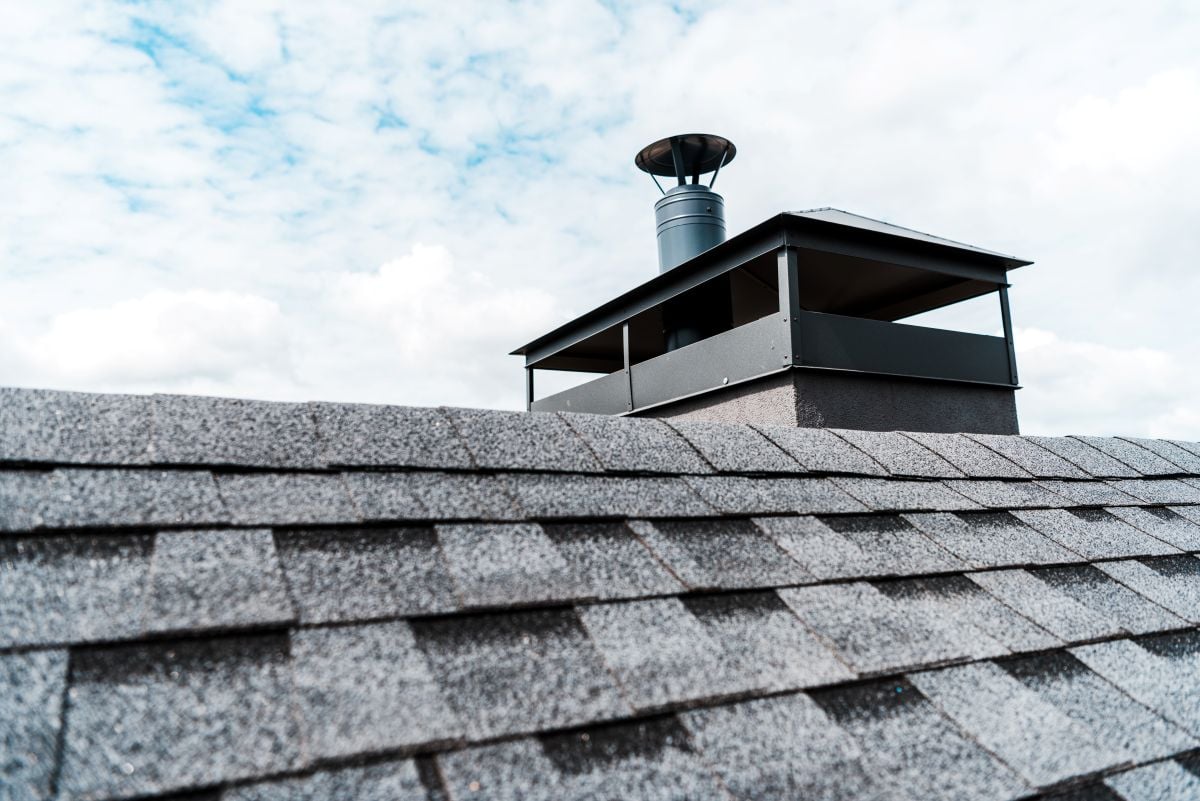 modern chimney cap grey