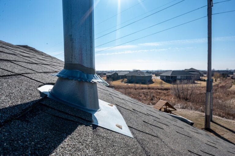 roof patch galvanized metal chimney