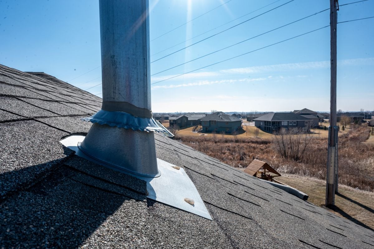 roof patch galvanized metal chimney