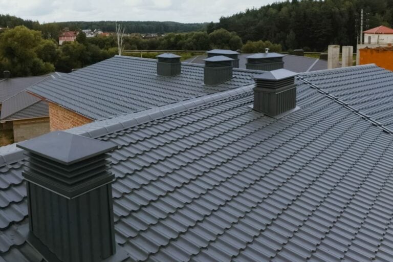 burnished slate metal roofing house metallic roof modern house