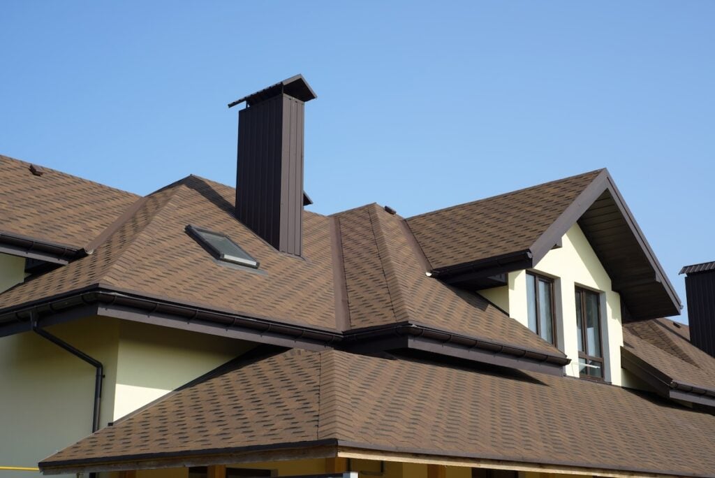 roof of newly builded house