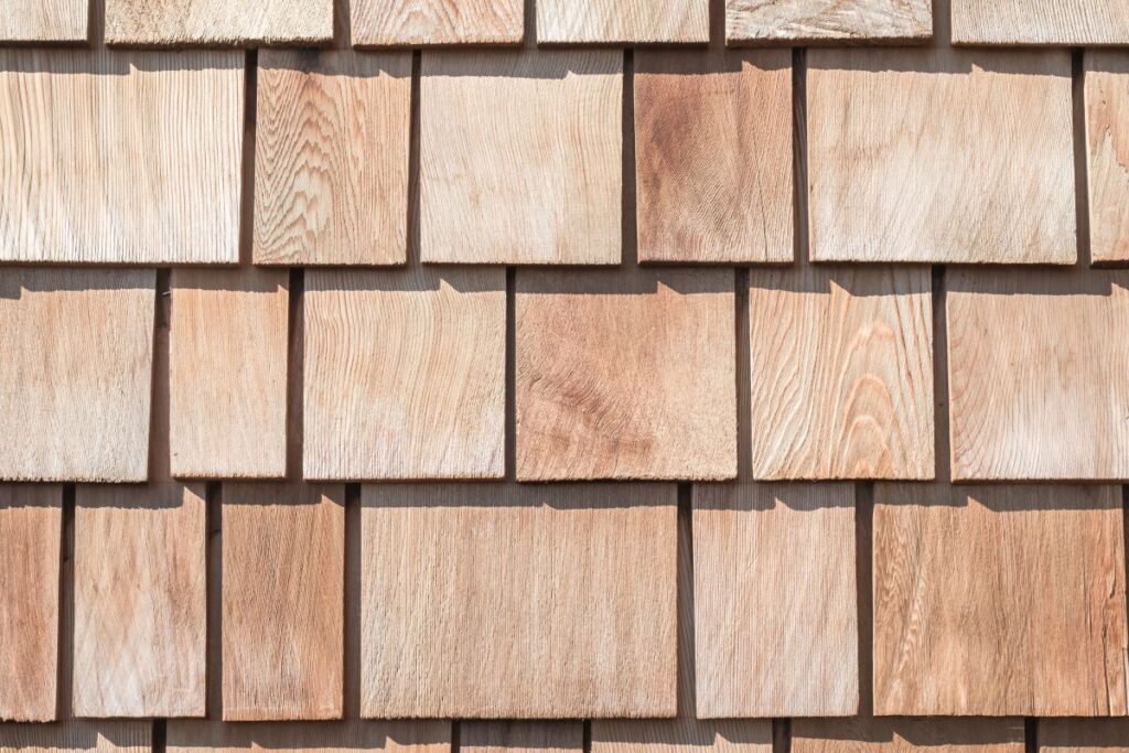 cedar shake roof close-up