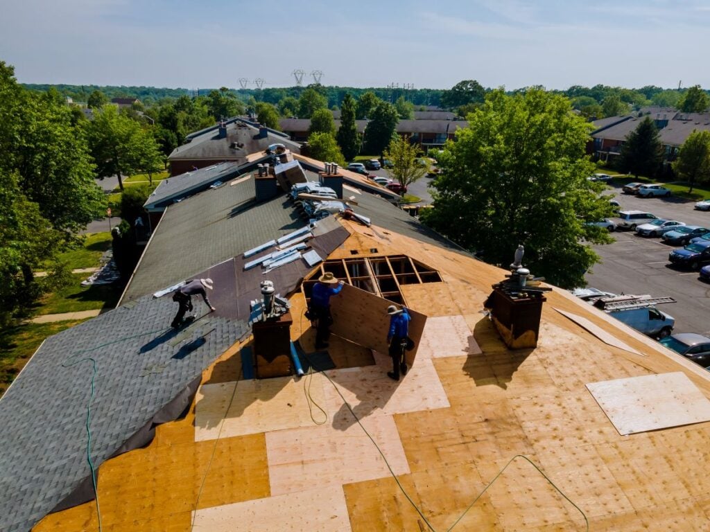 roof being replaced
