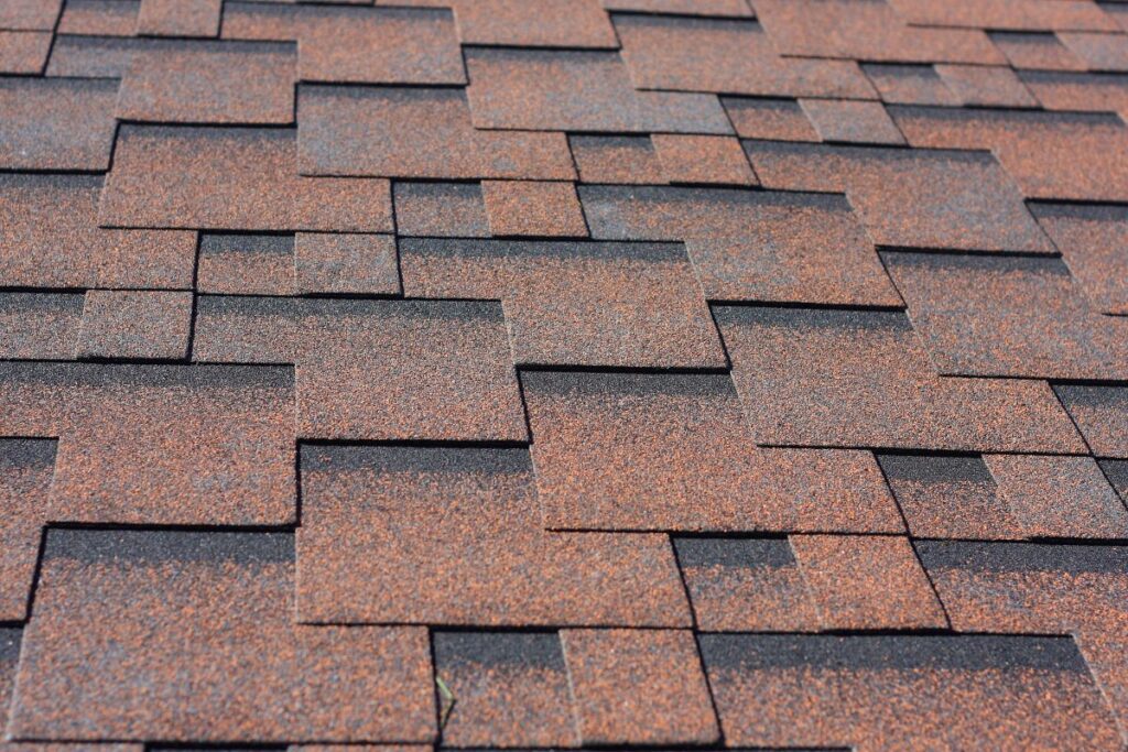 close-up of asphalt shingles