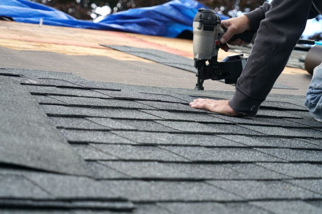 roof being repaired